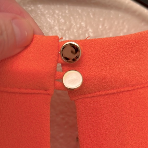 NWT Julia Jordan Knot Neck Halter Dress Size 12 -Neon Orange - Picture 8 of 10